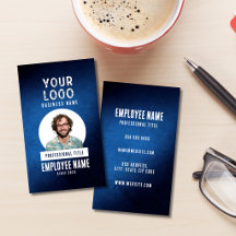 Foto van werknemer Blauwe Grunge Gradiënt Zakelijk