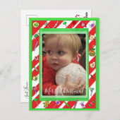 Foto van Whimsical-kerstsnoepriet Briefkaart (Voorkant / Achterkant)