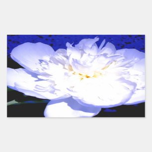 Foto van White en paars Peony Rechthoekige Sticker