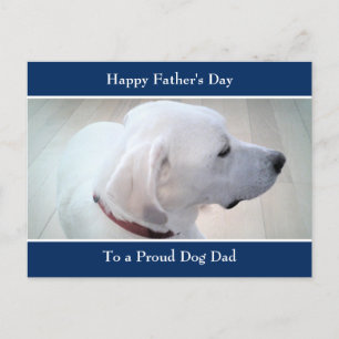 Foto van White Labrador Retriever Mix Cute Profile Feestdagenkaart