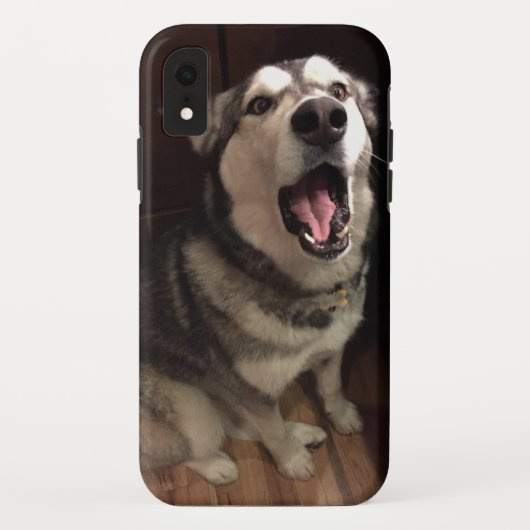Foto van Yawning Alaskan Malamute Case-Mate iPhone Case (Achterkant)