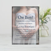 Foto van Zwangere Vrouw - Baby shower Kaart (Staand voorkant)