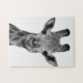 Foto van zwarte en witte Giraffe Legpuzzel (Horizontaal)