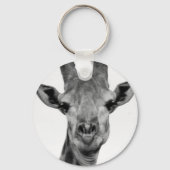 Foto van zwarte en witte Giraffe Sleutelhanger (Achterkant)
