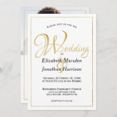 Foto Vele Waters Scripting Elegant Gold Script Kaart (Voorkant / Achterkant)