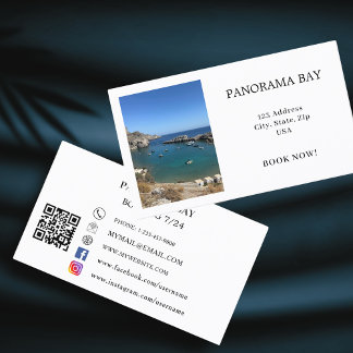 Foto verhuur reizen toerisme QR code Visitekaartje