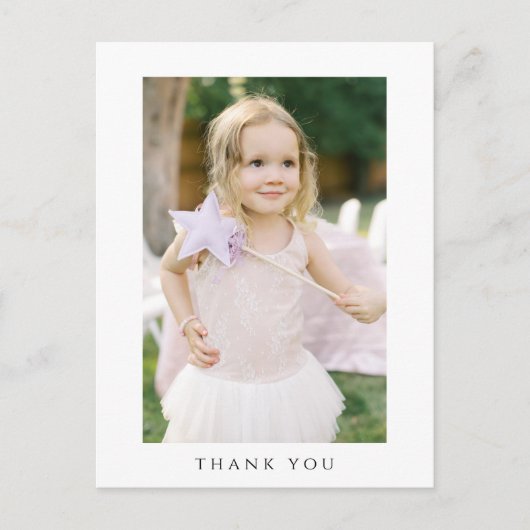 Foto Verjaardag Bedankt Post Kaart (Voorkant)