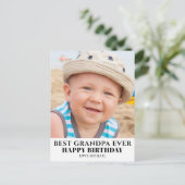 Foto verjaardag beste opa briefkaart (Staand voorkant)