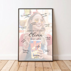 Foto Verjaardag Handtekening Gastboek Poster