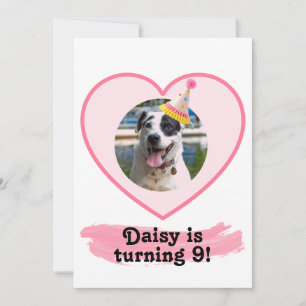 Foto Verjaardag met roze borstel Kaart