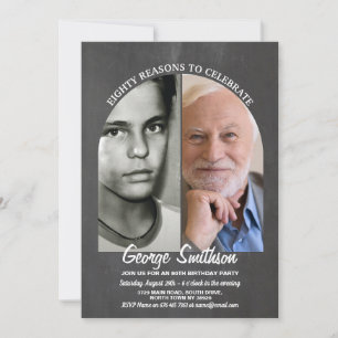 Foto Verjaardag Style Chalk 2 afbeeldingen Mannen Kaart