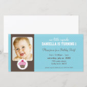 FOTO VERJAARDAG UITNODIGING:: cupcake 6L (Voorkant / Achterkant)