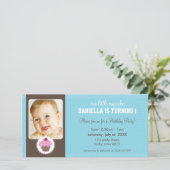 FOTO VERJAARDAG UITNODIGING:: cupcake 6L (Staand voorkant)