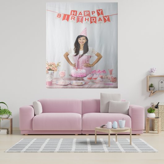 Foto verjaardagsfeest wandkleed