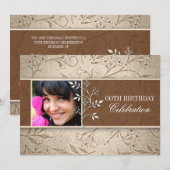 Foto verjaardagsfeestje kaart (Voorkant / Achterkant)