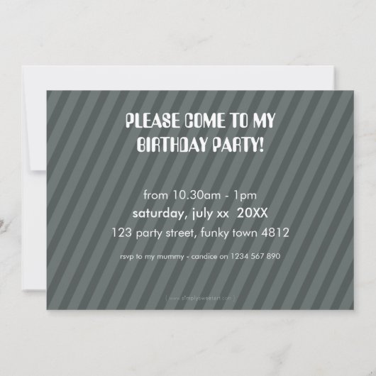 FOTO VERJAARDAGSFEESTJE UITNODIGT :: robot dansen Kaart (Achterkant)