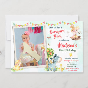 Foto verjaardagsuitnodiging Kwekerdieren nodigen u Kaart