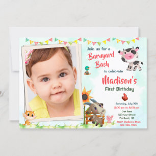 Foto verjaardagsuitnodiging Kwekerdieren nodigen u Kaart