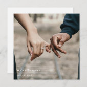 Foto verloofde aankondiging feestkaart (Voorkant / Achterkant)