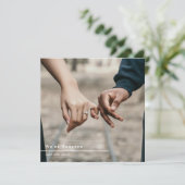 Foto verloofde aankondiging feestkaart (Staand voorkant)