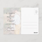 Foto Verloving Elegant Simple Moderne Script Briefkaart (Achterkant)