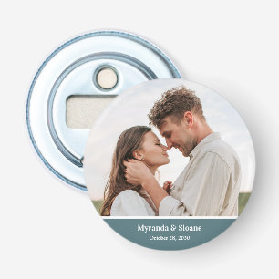 Foto Verlovingsfeestje Turquoise Knoopflesopener Button Flesopener