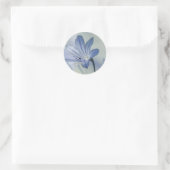 Foto vers Blue Flower Ronde Sticker (Tas)