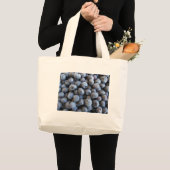 Foto verse bosbessen grote tote bag (Voorkant (product))