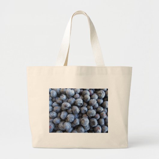 Foto verse bosbessen grote tote bag (Voorkant)