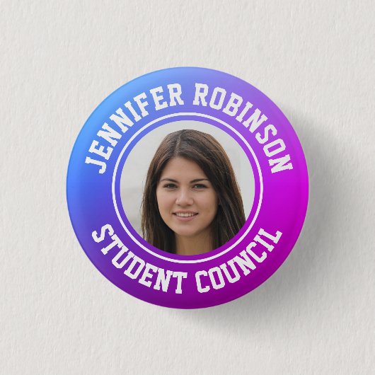 Foto vervangen | Studentenraad Ronde Button 3,2 Cm (Voorkant)