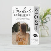 Foto vet 2023 boogwit afstuderen kaart (Staand voorkant)