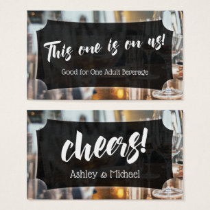Foto, Vet script, Wedding & Event Drink Tickets Visitekaartjes