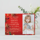 Foto vierde kerstfeest kaart (Staand voorkant)