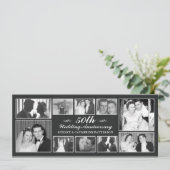 Foto viering 50ste huwelijksverjaardag kaart (Staand voorkant)