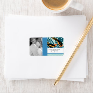 Foto Vintage Art Deco Bestemming Vogel Patroon Etiket