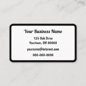 Foto Visitekaartje Black Lijst (Achterkant)