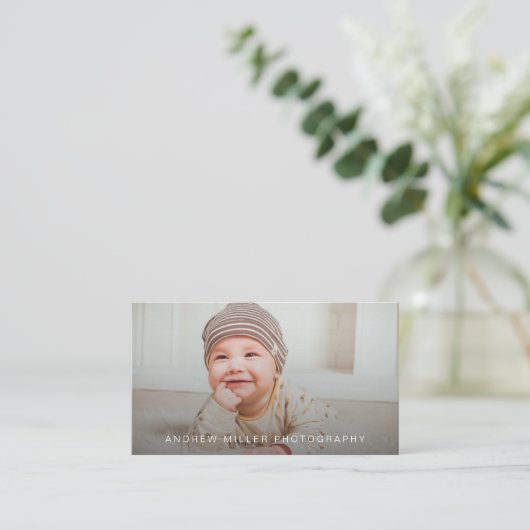 Foto Visitekaartje met QR-code (Staand voorkant)