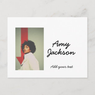 Foto volledige naam datum eenvoudig minimaal meisj briefkaart