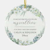 Foto voor eerste kerstfeest Christelijk Keramisch Ornament (Voorkant)