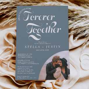 foto voor eeuwig dusty blue repetitie diner kaart