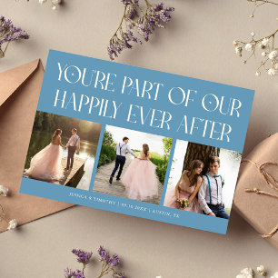 Foto voor Huwelijk in Denim Blauw met 'Happily Eve Bedankkaart