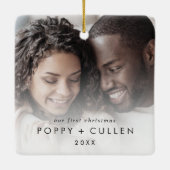 Foto voor onze eerste kerstparen keramisch ornament (Achterkant)