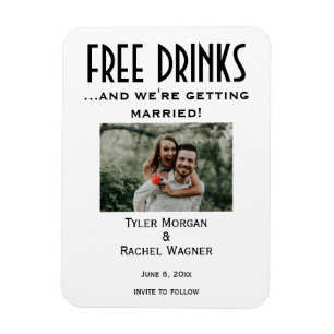Foto "Vrije Drinken" Save the Dates Magneet