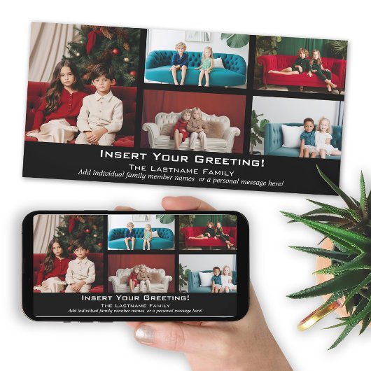 Foto: Vrolijk kerstfeest met 5 foto's collage Feestdagenkaart