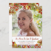 Foto: Vrouw Graduation Party Kaart (Voorkant / Achterkant)