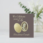 foto: Wake / (woon) begrafenis Kaart (Staand voorkant)