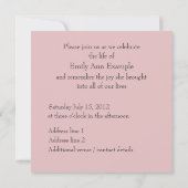 foto: Wake / (woon) begrafenis Kaart (Achterkant)