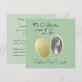 foto: Wake / (woon) begrafenis Kaart (Voorkant / Achterkant)