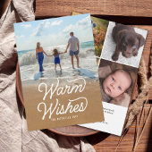 Foto Warm Wishes Retro Feestdagenkaart