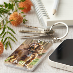 Foto & Waterverf Cocker Spaniel Personaliseren Sleutelhanger
